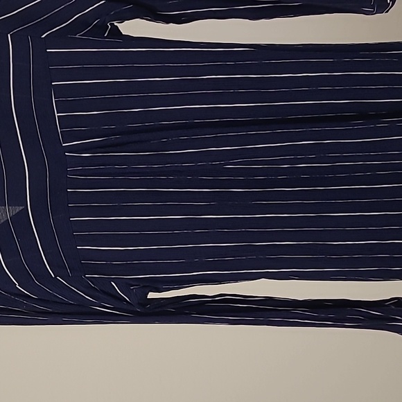 Navy Blue Striped Dress - Picture 6 of 6